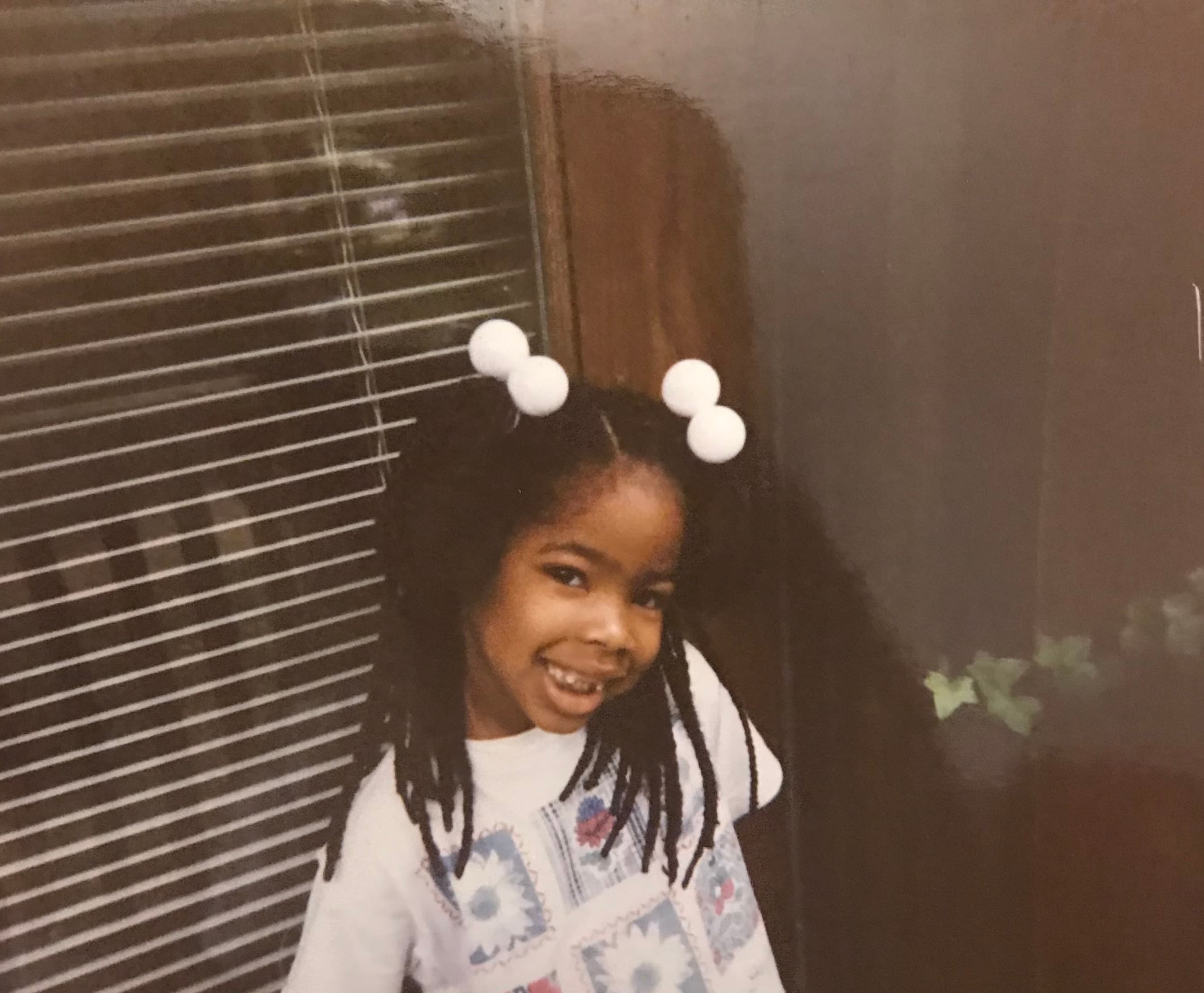 Baby photo: Photograph of the author on the front porch of her childhood home in St. Louis, Missouri. 